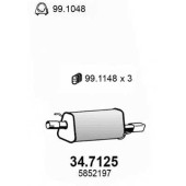 Глушитель выхлопных газов конечный ASSO 34.7125