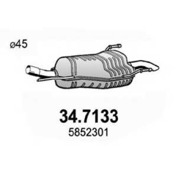 Глушитель выхлопных газов конечный ASSO 34.7133