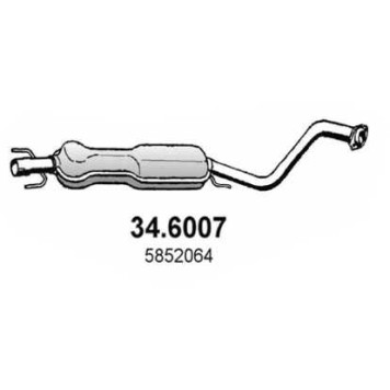 Средний глушитель выхлопных газов ASSO 34.6007
