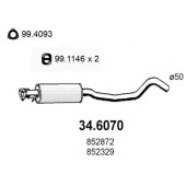 Средний глушитель выхлопных газов ASSO 34.6070