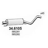 Средний глушитель выхлопных газов ASSO 34.6105