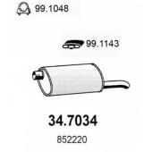 Глушитель выхлопных газов конечный ASSO 34.7034