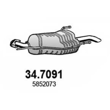 Глушитель выхлопных газов конечный ASSO 34.7091