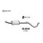 Средний глушитель выхлопных газов ASSO 36.6040