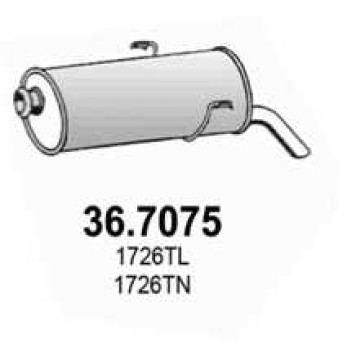 Глушитель выхлопных газов конечный ASSO 36.7075