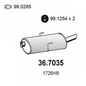 Глушитель выхлопных газов конечный ASSO 36.7035