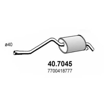 Глушитель выхлопных газов конечный ASSO 40.7045