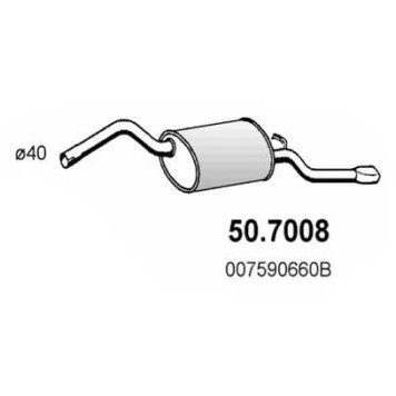 Глушитель выхлопных газов конечный ASSO 50.7008
