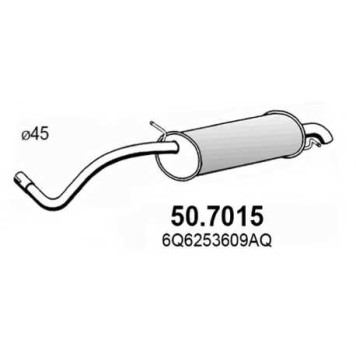 Глушитель выхлопных газов конечный ASSO 50.7015