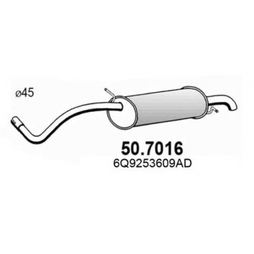 Глушитель выхлопных газов конечный ASSO 50.7016