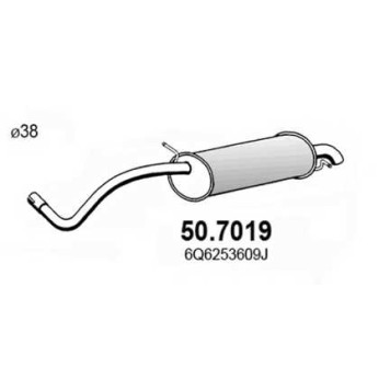 Глушитель выхлопных газов конечный ASSO 50.7019
