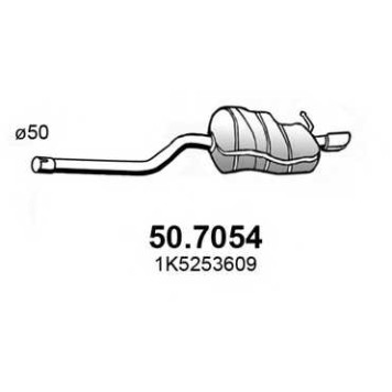 Глушитель выхлопных газов конечный ASSO 50.7054