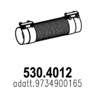 Гофрированная труба выхлопной системы ASSO 530.4012