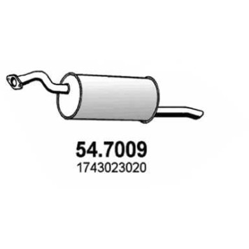 Глушитель выхлопных газов конечный ASSO 54.7009