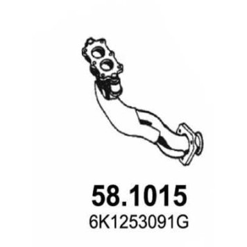 Труба выхлопного газа ASSO 58.1015