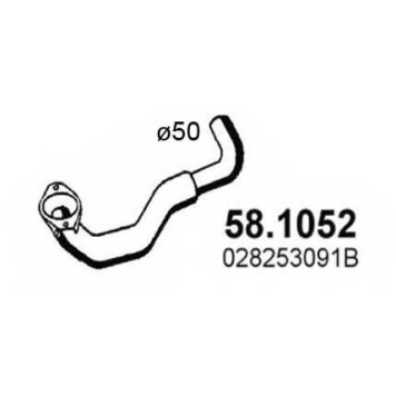 Труба выхлопного газа ASSO 58.1052