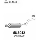 Средний глушитель выхлопных газов ASSO 58.6042