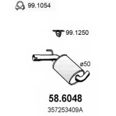 Средний глушитель выхлопных газов ASSO 58.6048
