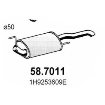 Глушитель выхлопных газов конечный ASSO 58.7011