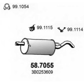 Глушитель выхлопных газов конечный ASSO 58.7055