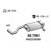 Глушитель выхлопных газов конечный ASSO 58.7061
