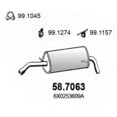 Глушитель выхлопных газов конечный ASSO 58.7063