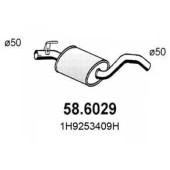 Средний глушитель выхлопных газов ASSO 58.6029