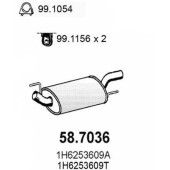 Глушитель выхлопных газов конечный ASSO 58.7036