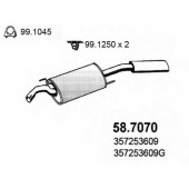 Глушитель выхлопных газов конечный ASSO 58.7070