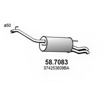 Глушитель выхлопных газов конечный ASSO 58.7083
