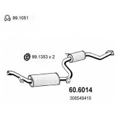 Средний глушитель выхлопных газов ASSO 60.6014