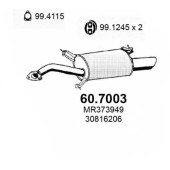 Глушитель выхлопных газов конечный ASSO 60.7003