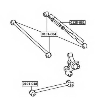 Сайлентблок, рычаг независимой подвески колеса <b>ASVA 0101018</b>