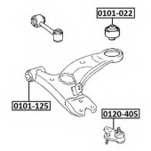 Сайлентблок, рычаг независимой подвески колеса <b>ASVA 0101022</b>