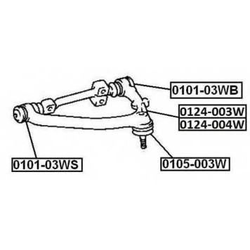 Сайленблок маленький переднего верхнего рычага <b>ASVA 010103WS</b>