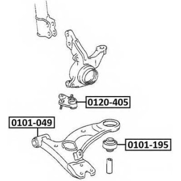 Сайленблок переднего нижнего рычага передний 0101-049 <b>ASVA 0101049</b>