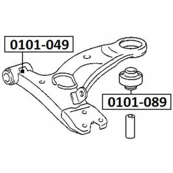 Сайлентблок, рычаг независимой подвески колеса <b>ASVA 0101089</b>