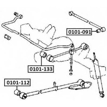Сайлетнблок задней поперечной тяги <b>ASVA 0101091</b>