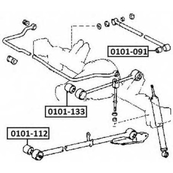 Сайленблок задней верхней продольной тяги <b>ASVA 0101133</b>