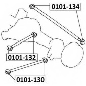 Сайлентблок, рычаг независимой подвески колеса <b>ASVA 0101134</b>