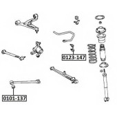 Сайлентблок, рычаг независимой подвески колеса <b>ASVA 0101137</b>