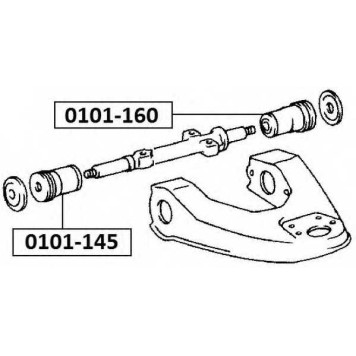 Сайленблок переднего верхнего рычага задний 0101-160 <b>ASVA 0101160</b>