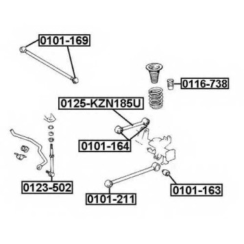 Сайленблок задней нижнего рычага задний <b>ASVA 0101163</b>