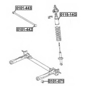 Сайлентблок, рычаг независимой подвески колеса <b>ASVA 0101442</b>