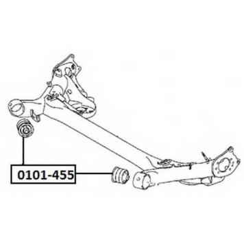 Сайлентблок, рычаг независимой подвески колеса <b>ASVA 0101455</b>