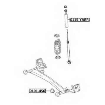 Сайлентблок задней балки <b>ASVA 0101456</b>