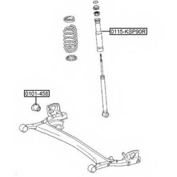 Сайлентблок задней балки <b>ASVA 0101458</b>