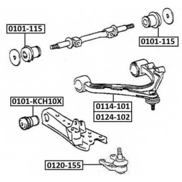 Сайленблок переднего нижнего рычага 0101-KCH10X <b>ASVA 0101KCH10X</b>