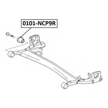 Сайлентблок, рычаг независимой подвески колеса <b>ASVA 0101NCP9R</b>