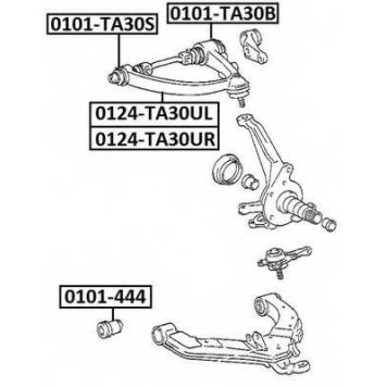 Сайлентблок, рычаг независимой подвески колеса <b>ASVA 0101TA30B</b>